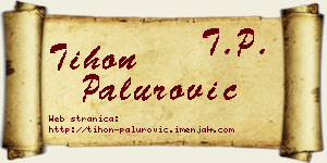 Tihon Palurović vizit kartica